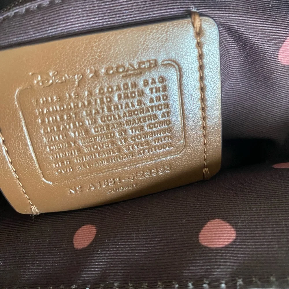 DISNEY X COACH MINI CHARLE BACKPACK WITH MINNIE MOUSE MOTIF - Picture 8 of 9